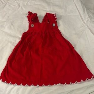 Shrimp & Grits Vibrant Red Kids Casual Dress